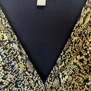 Michael Kors-size Medium-Gold foil/Black dress- very pretty- Party- Holiday